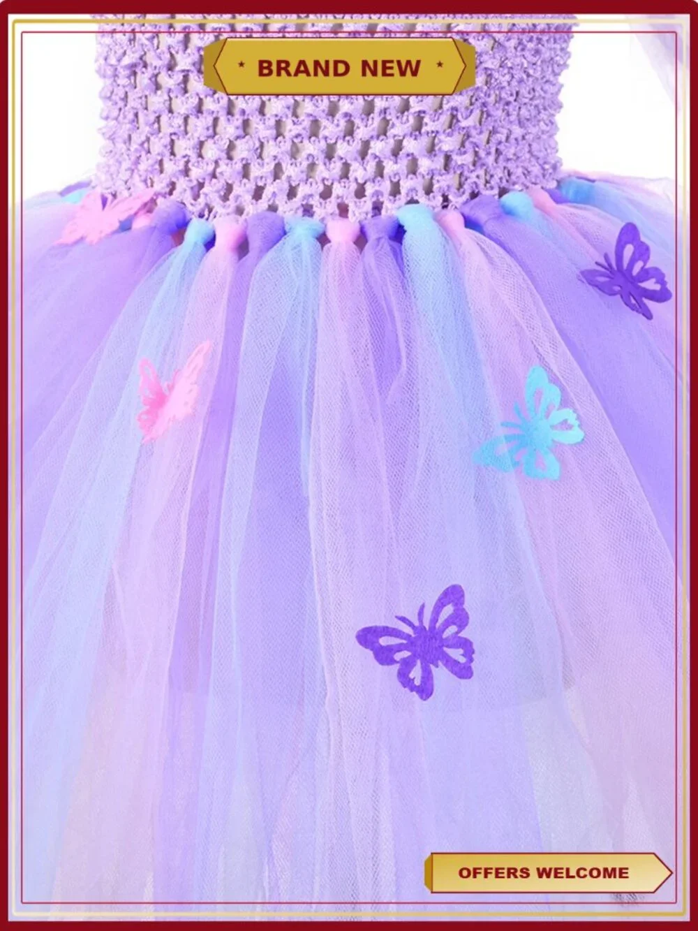 Girls Fairy Princess Tutu Costume Dress Halloween Birthday Party Dress Up